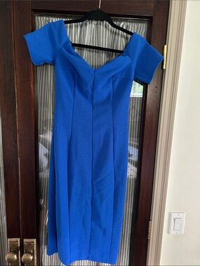 Premier Off-Shoulder Cobalt Blue Dress